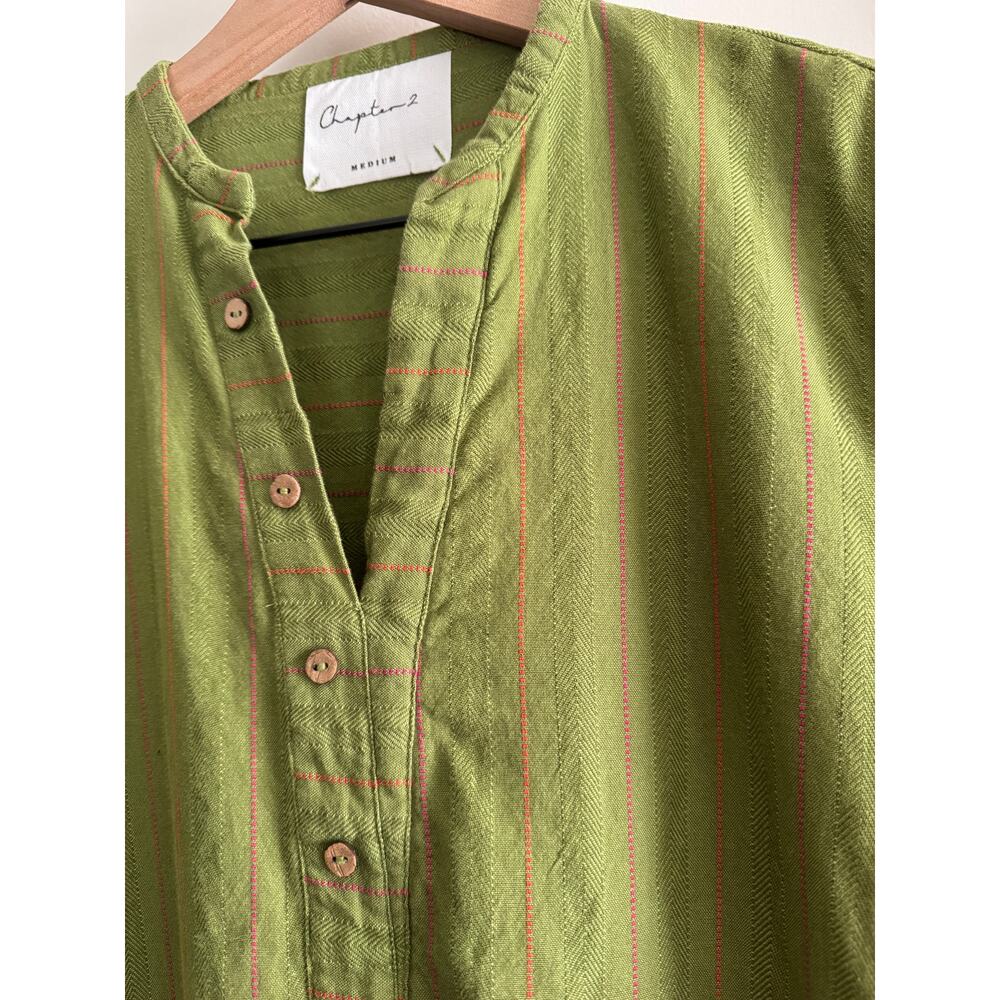 Chapter 2 by Khaadi Kurta tunic/dress green long sleeve - MED - Picture 2 of 15